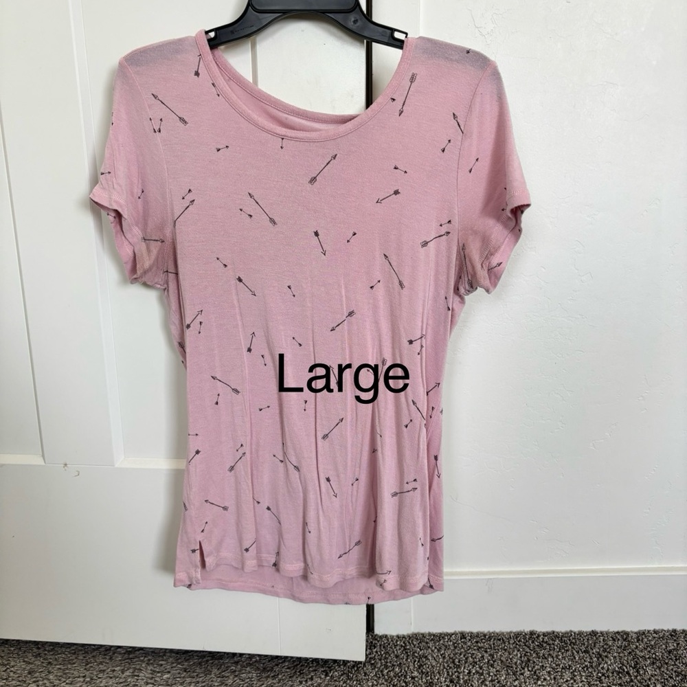 Pink Women's Top with Arrow Pattern